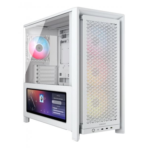 Corsair Bianco 4000D Frame Lcd Rs Argb Wht Case (Atx, E-Atx, Matx, Mini-Itx), Case Pc, - Immagine 2