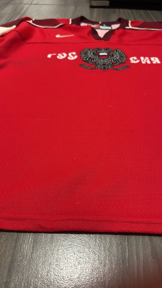 Camiseta deportiva vintage de la selección nacional de hockey de Rusia de los Juegos Olímpicos Nike 1998 talla grande rara Foto 4 de 4