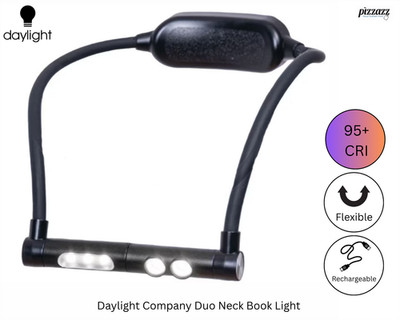 Rechargeable LED Book Light Flexible Dual Lamp Neck Reading Light 3x Brightness