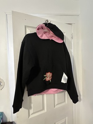 KENZO Reversible Hoodie Sweatshirt in Pink/Black * New without tags, Size: S