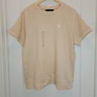 NWT Carhartt Women Short Sleeve Terry Sweatshirt L Large Tan Cotton Gorpcore