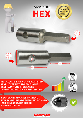 WERHE® Profi Bohrer, Erdbohrer Für Bohraschine 100 Extre Robust