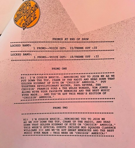 RADIO SHOW 9/14/90 CRUSIN w/COUSIN BRUCIE GUEST: CLARENCE WILLIAMS III-MOD SQUAD - Picture 6 of 6