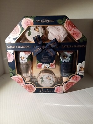 Baylis & Harding Made In England Boudoire Rose Limited Edition. Gift Set Of 6 