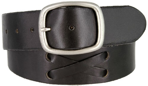 Klassischer lässiger Gürtel antike Schnalle echtes Vollnarbenleder Gürtel 1-3/4" breit - Bild 9 von 20