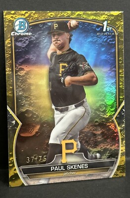 2023 Bowman Chrome Draft Pirates 1st Bowman Paul Skenes Yellow