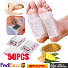 50PCS Detox Foot Patches Pads Body Toxins Feet Slimming Deep Cleansing Herbal
