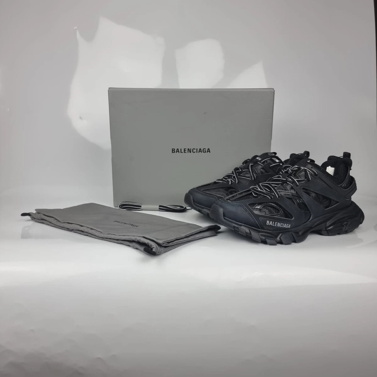 Balenciaga Women's Track Sneakers - Black Size 10