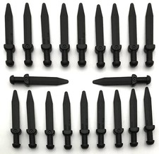 Lego 20 New Black Minifigure Weapons Sword Roman Gladius Castle Knight Pieces