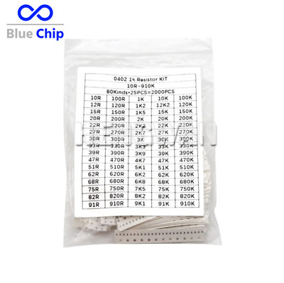 2000/4000pcs 1% 0402 0603 0805 1206 SMD Chip Resistor Assorted Kit 10-910K ohm