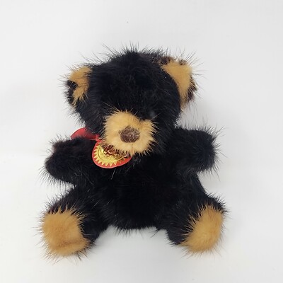 Vintage Mink Bear Plush Realistic Third Edition 1982 Numbered Original Tag