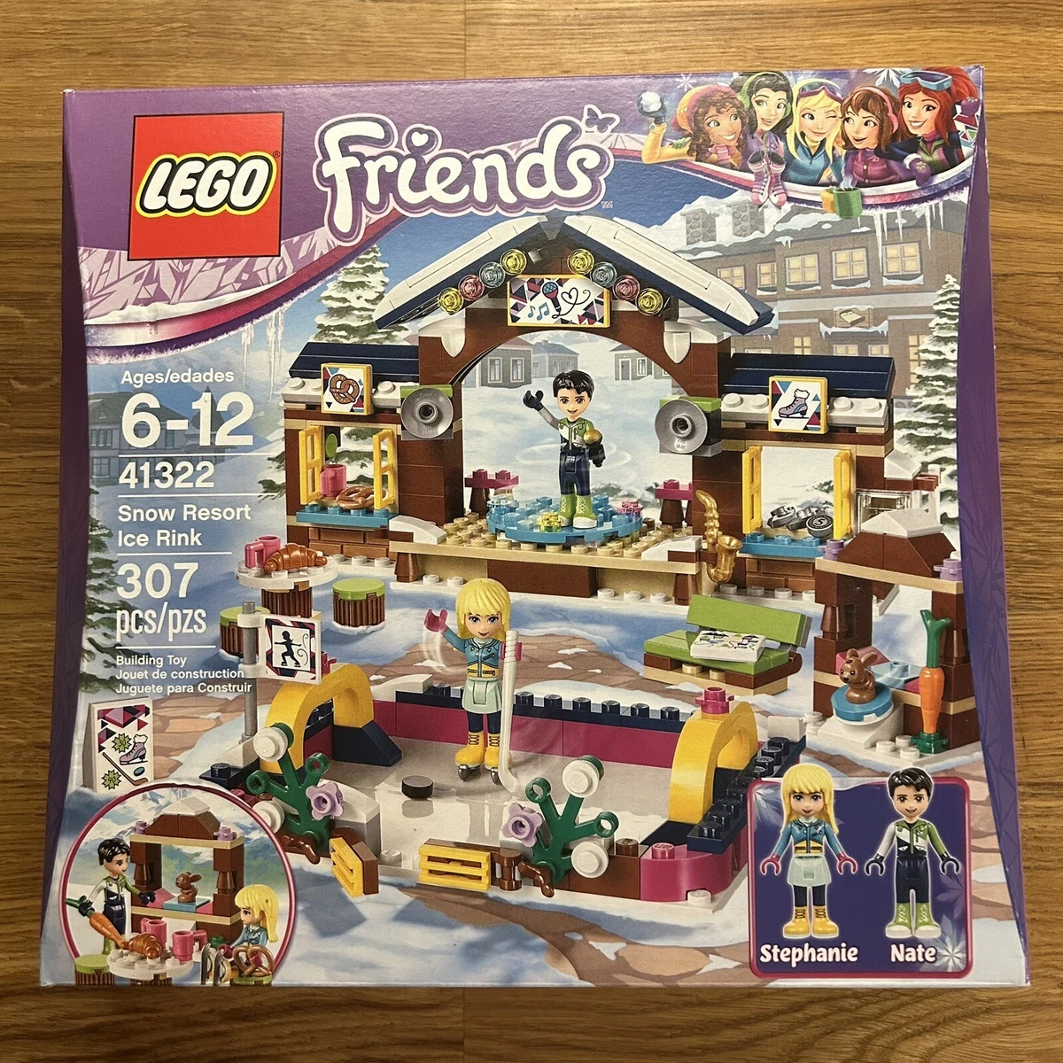 LEGO Friends SNOW RESORT ICE RINK 41322 Nate Stephanie Skating