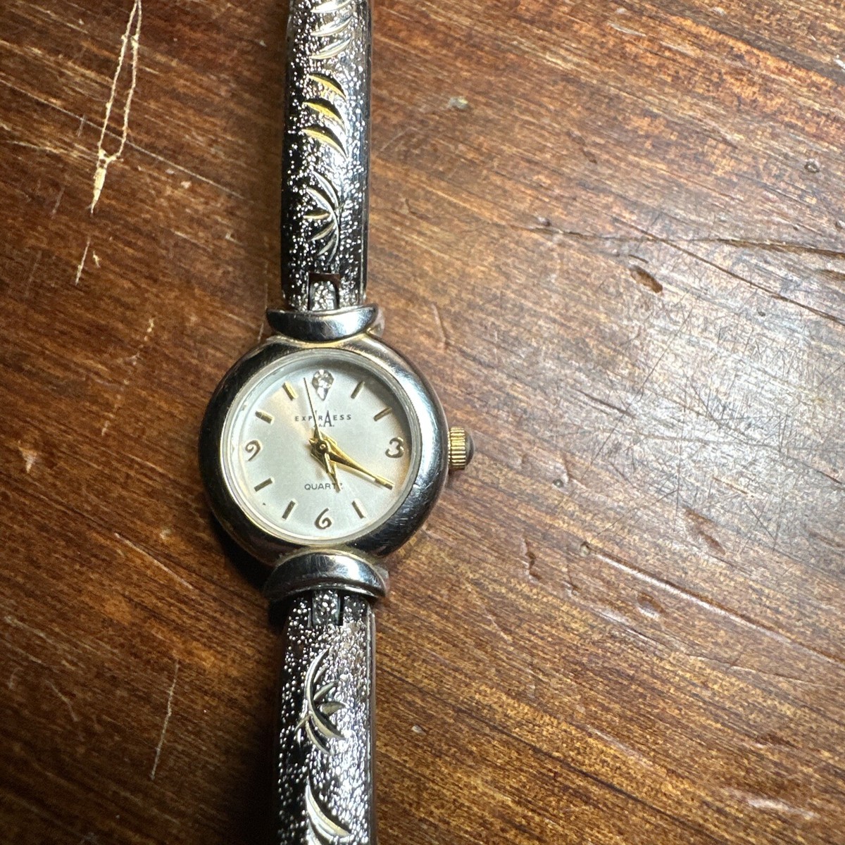 L.A. Express Gold Tone Crystal Bezel Quartz Watch ring As is no battery L.A. Express LAX010 Gold-tone Women main image 2