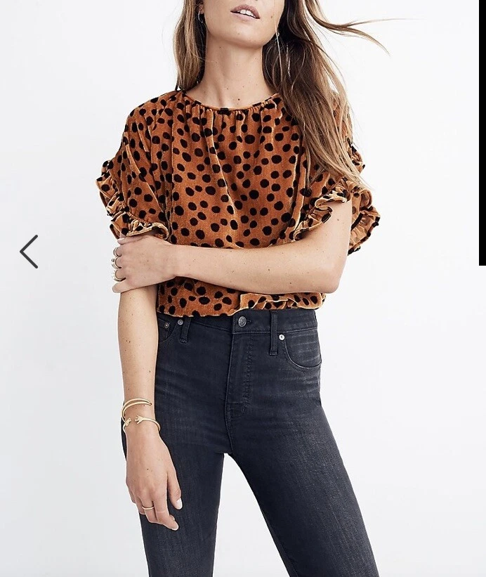 Madewell polka sale dot top