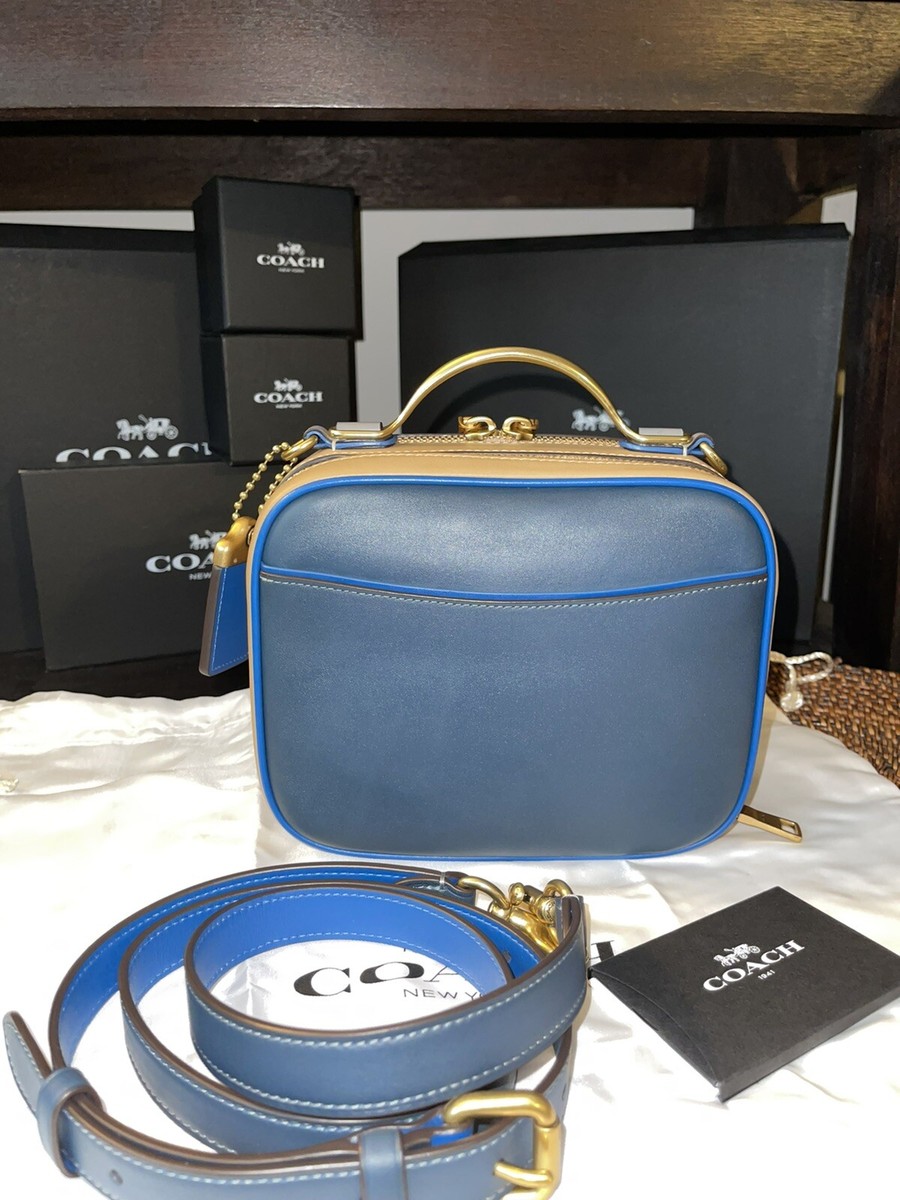 COACH 1941 Riley Lunch Box DARK DENIM Glovetanned Leather NWT