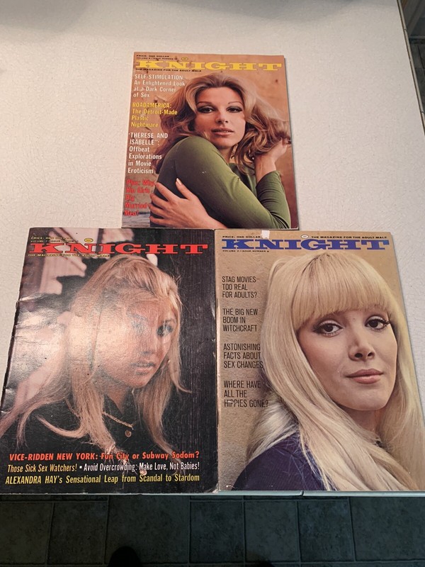 Knight Magazine Vol. 6 #10 (1969), Vol. 7 #1 & #6 (1970) all VG Lot of 3