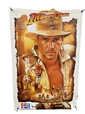 1989 ORIGINAL Indiana Jones and the Last Crusade Movie Poster  Pepsi MINT SEALED