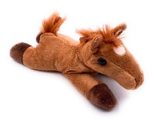 Peluche Pupazzo Animale Cavalcabile Ross Cavallo Lunghezza 19 CM Braun