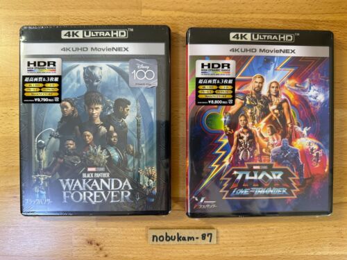 Black Panther WAKANDA FOREVER +THOR 4K Ultra HD Blu-ray+3D+2D Blu-ray Set - Foto 1 di 11