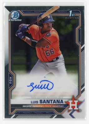 Luis Santana 2021 Bowman Chrome Prospects Autograph #CPA-LS