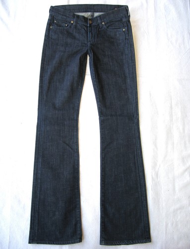 Pantalones de mezclilla Citizens of Humanity Kelly Bootcut con bolsillos con hebilla Wm talla 27 azul oscuro L34 - Imagen 5 de 11