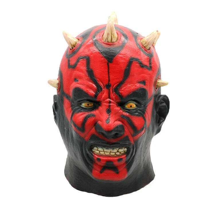 Star Wars Cosplay Darth Maul Sith Mask Full Head Halloween Masquerade Mask Props - Image 3 of 4
