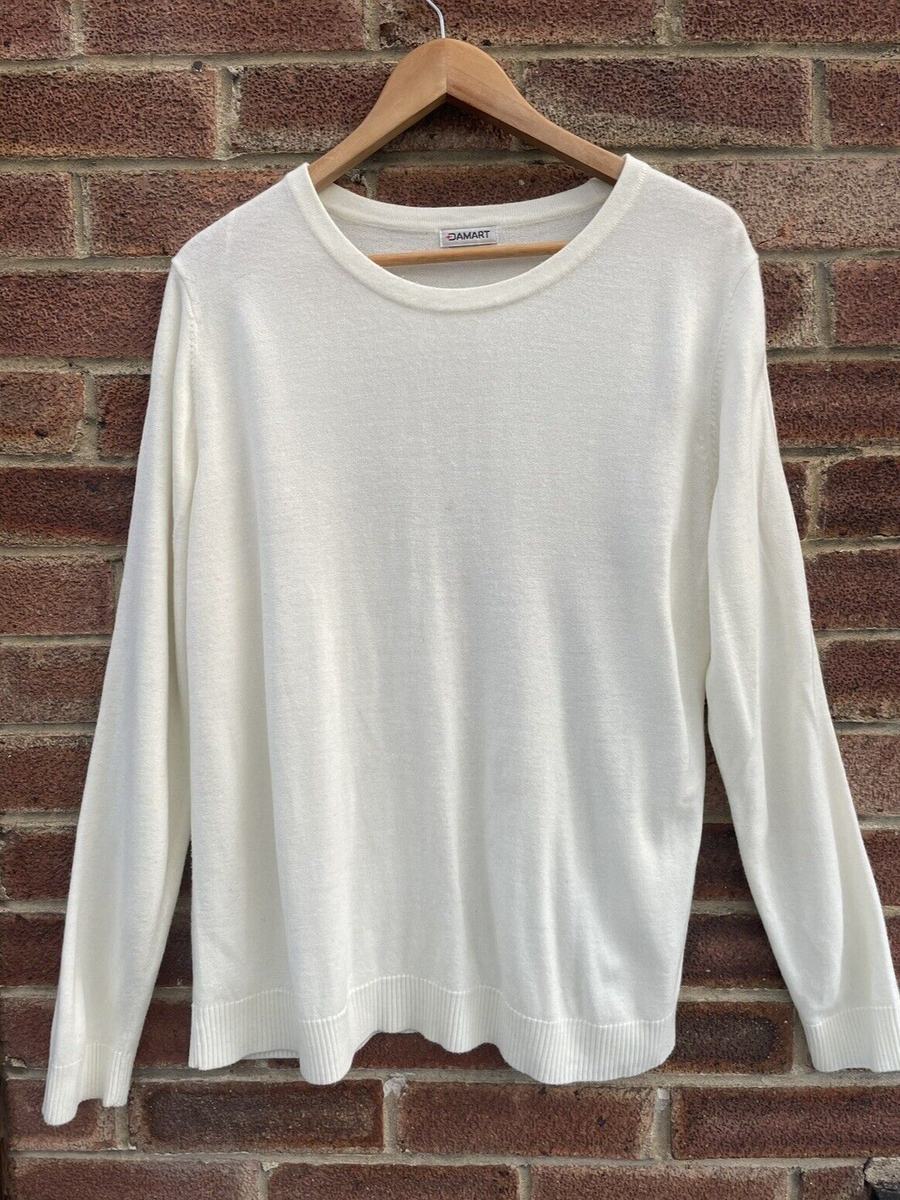 DAMART Women's Beige Knitwear Long Sleeve Jumper Pullover Top Size
