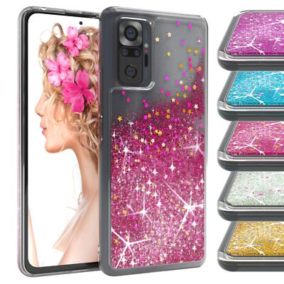 EAZY CASE für Xiaomi Redmi Note 10 Pro Glitzer Hülle Flüssig Silikon Handyhülle