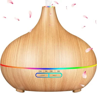 Essential Oil Diffuser, 500ml Aromatherapy, 23dB Quiet Oil Diffuser