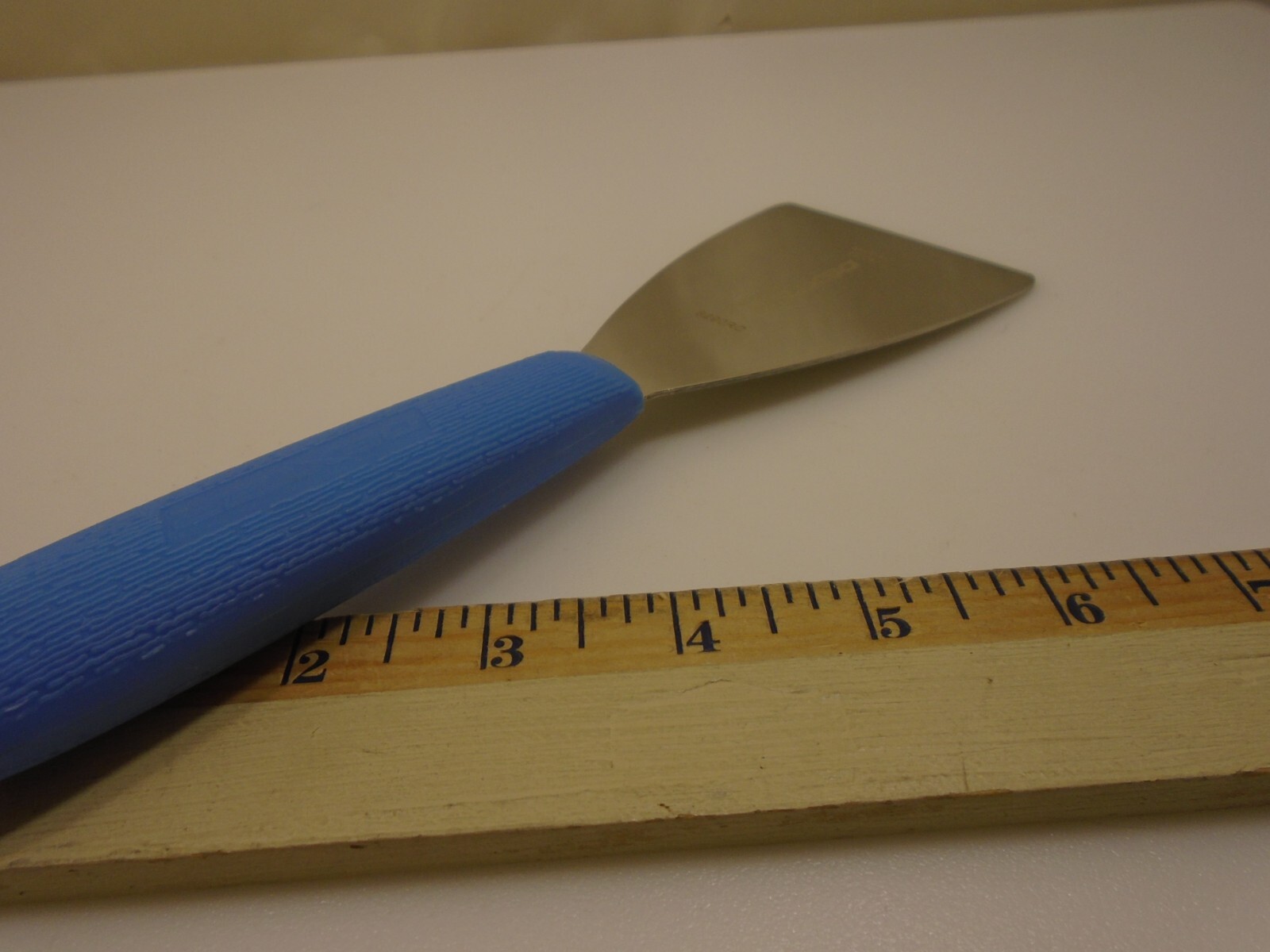 Dexter Russell USA Stiff Stainless Pot Pan Scraper 3" Angle Blade Lt Blue S290RC