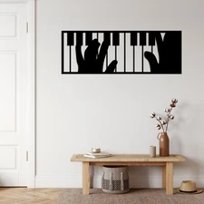 Piano Metal Wall Art, Wall Decor, Wall Hangings,Home Decor, Musician Gift