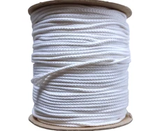 288 Yds. White 100% Cotton 3/16"  Drawstring Cord Roll DS-71wR
