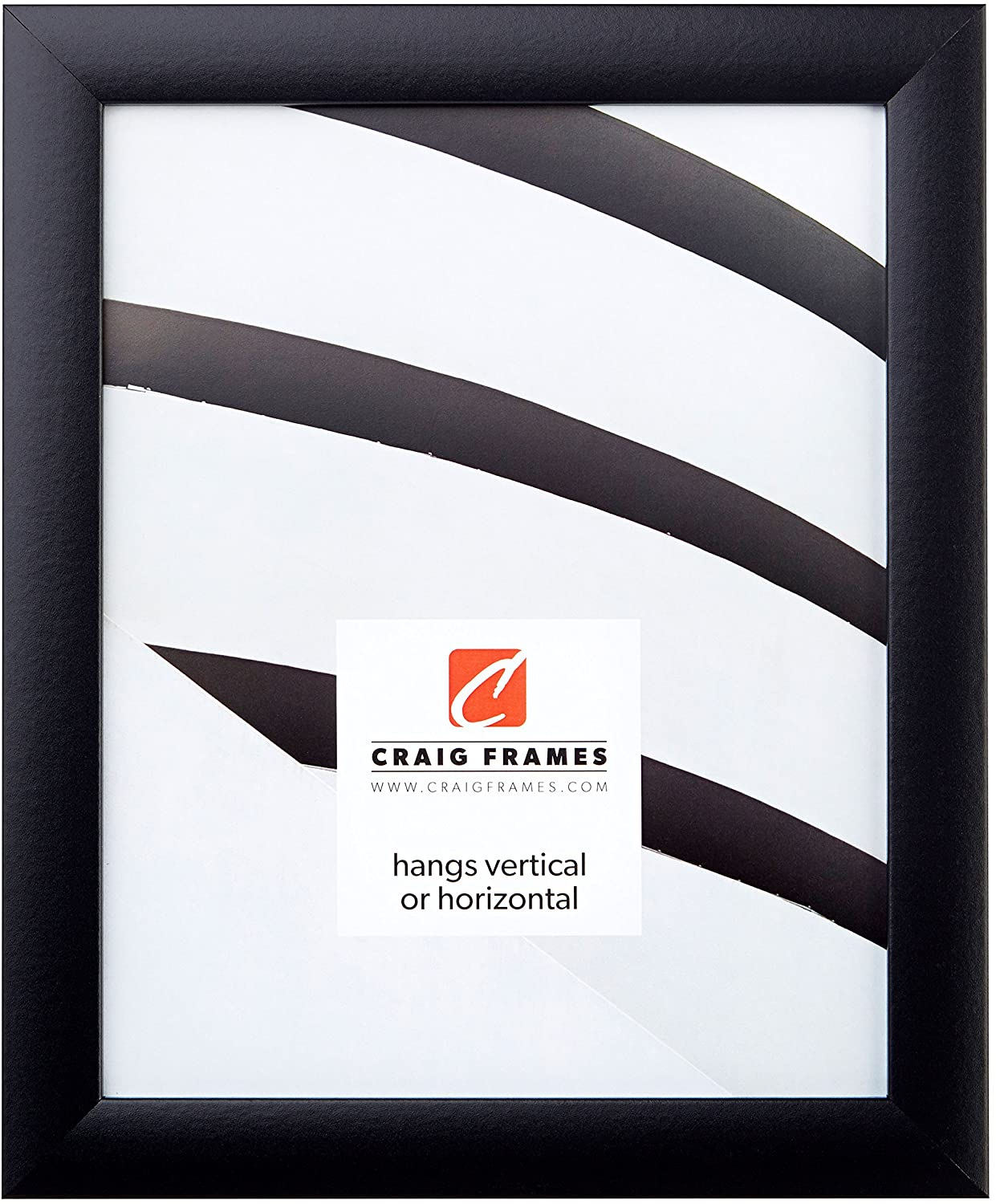 1WB3BK 8 by 10-Inch Picture Frame, Smooth Wrap Finish, 1-Inch Wide