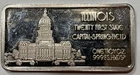 1974 HAMILTON MINT ILLINOIS 21ST STATE - 1oz .999 SILVER ART BAR #4801 FREE SHIP
