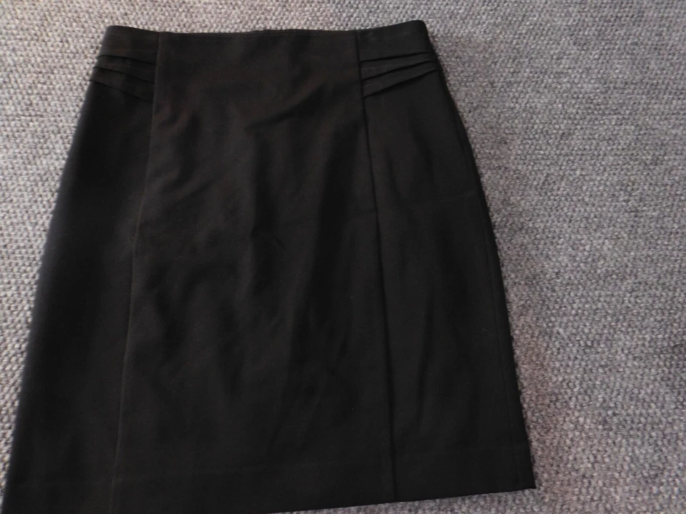 Falda Express Mujer 10 Negra Cremallera Línea A Elástica Informal Formal Foto 2 de 4