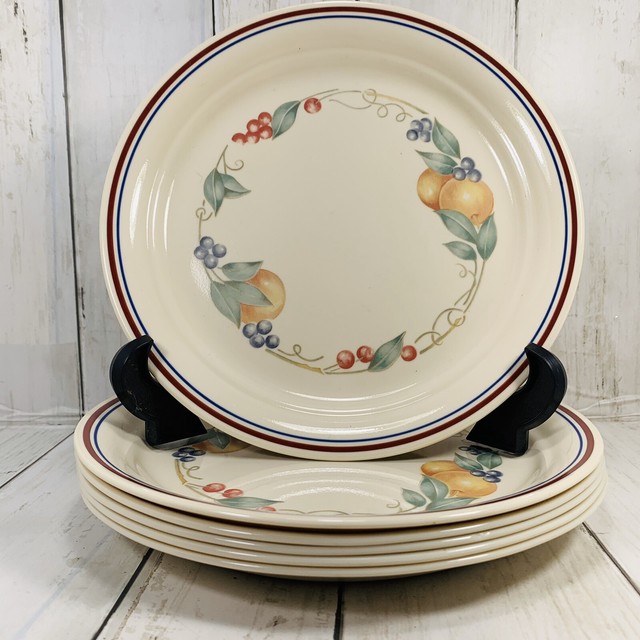 Corelle Abundance Fruit 81/2" Luncheon Plates Set of 6 GC Corning