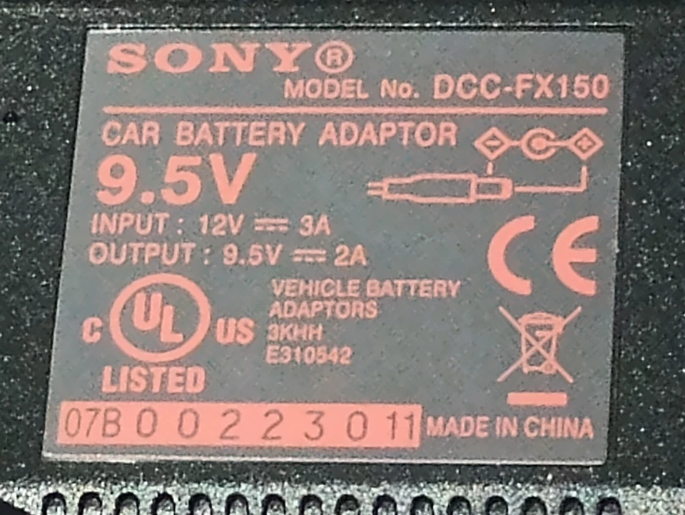 SONY - POWER SUPPLYS - PORTABLE-DVD PLAYER - AC-FX110 - DCC-FX150 - OEM -TESTED - Image 3 of 3