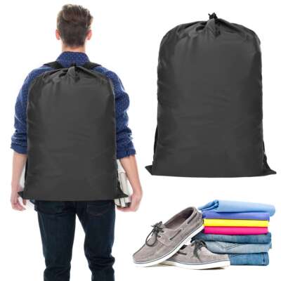35''X25'' Extra Large Washable Laundry Bag Heavy Duty Locking Drawstring Jumbo Bag