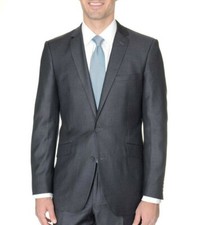 Kenneth Cole Unlisted Two Button Solid Charcoal Gray Men's Blazer Sportcoat 40L