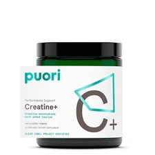 Puori Creatine Monohydrate Powder with Taurine - Unflavored Creatine Powder P...