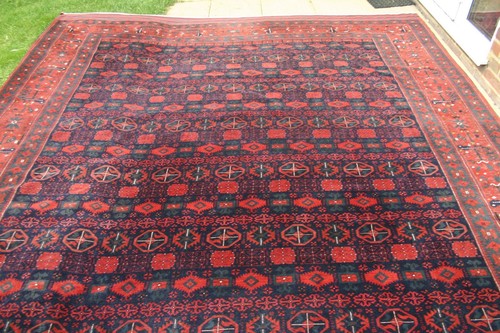 £7000 Antique Hand knotted HANDMADE Turkoman vegtable dye 360 x 290cm - Picture 9 of 12