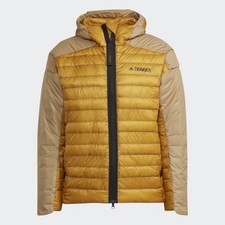 Adidas Terrex MYSHELTER Chaqueta Acolchada Con Plumas Capucha Beige