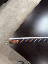 Auburn Tigers Canvas Leather Team Belt Men s 44 End To End Size 38