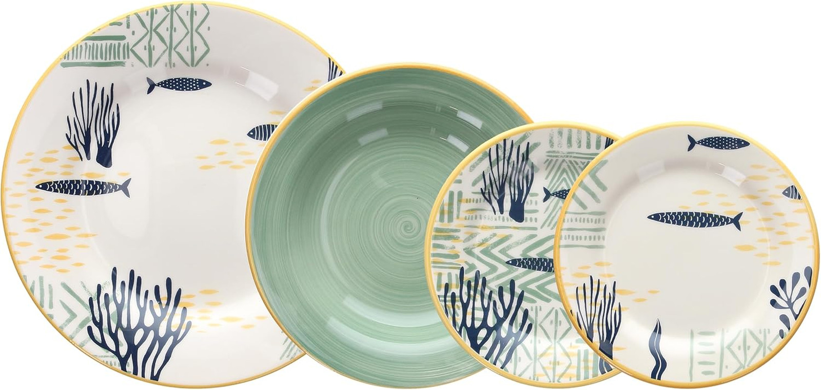 Tognana Antigua - Vajilla de 18 piezas, multicolor