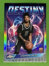 STEPHON CASTLE REFRACTOR 2024-25 TOPPS CHROME DESTINY ROOKIE RC...SPURS D3 🔥