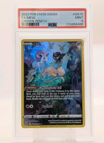 MEW~  GG10/GG70 Crown Zenith: Galarian Gallery Holo PSA 9