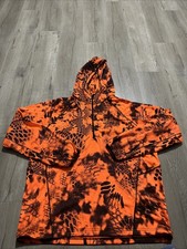 kryptek hoodie xl men’s Pull Over Orange 1/4 Zip Inferno, Camo Hunting Outdoors