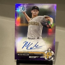 🔥 2017 Bowman Chrome Mitch Keller Purple Refractor Auto /250 – Pirates RC 🔥