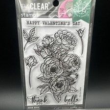 Hero Arts PolyClear Valentines Day Stamps Peonies Bunch Peony Floral flowers