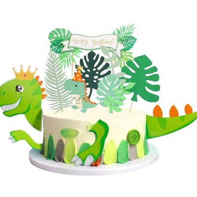 Dino Tortendeko 8Pcs tortendeko dinosaurier Großer dino geburtstag deko,torte...